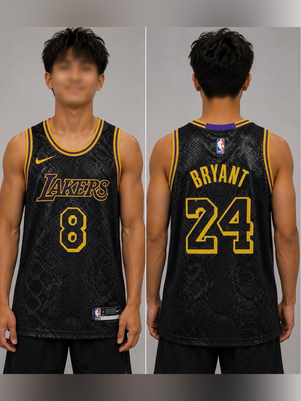LA Lakers Black Mamba Kobe Bryant 8/24 Mens Medium Printed Jersey